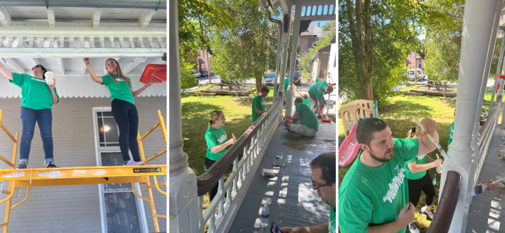 volunteers from Olympus Corporation of the Americas volunteering for New Bethany
