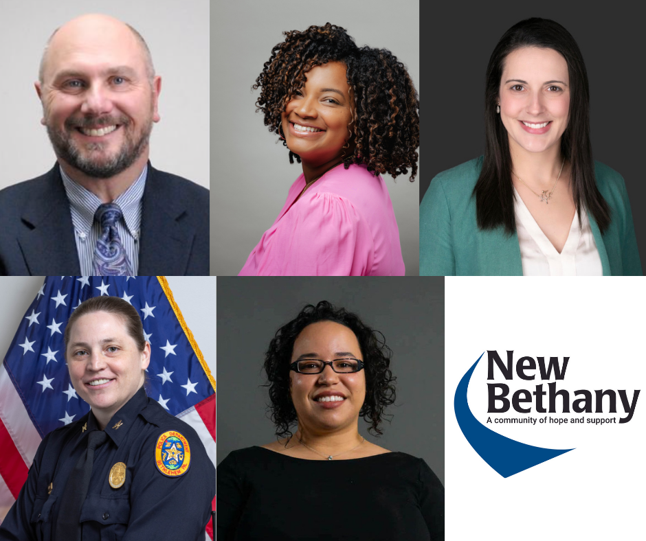 new New Bethany board members Katarah Jordan, Michelle Kott, Carrie Krug Nedick, Rachel Leon, and Dr. Jack Silva 